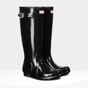 Size 9 Hunter Tall Rain Boots Gloss Used